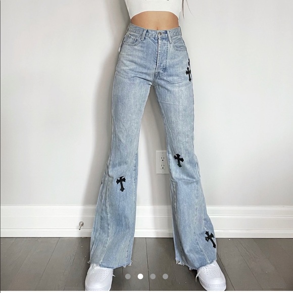 SOLD- Chrome hearts dupe jeans - Picture 2 of 7